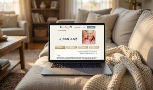 One Conversation Builds a Eulogy, Obituary, Memorial Program and Social Post