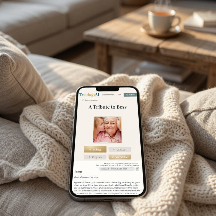 eulogy writing mobile app